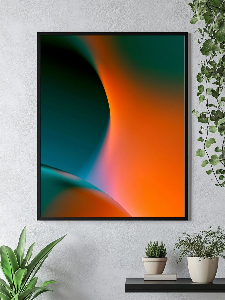 Neon Gradient Abstract Poster. — room view 4