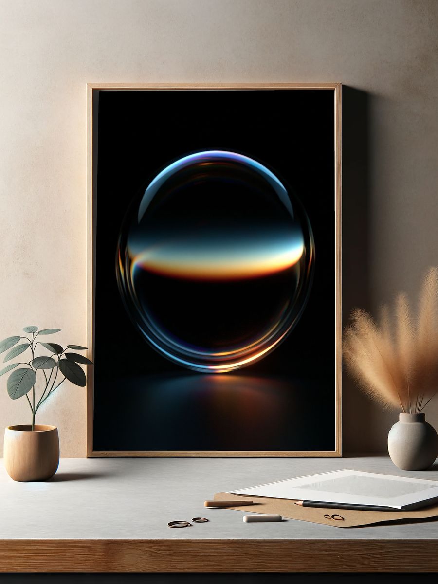 Prismatic Orb Abstract Poster. — room view 2