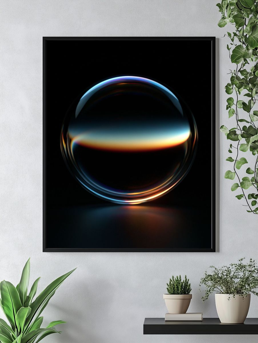Prismatic Orb Abstract Poster. — room view 4