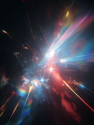Prismatic Light Burst Abstract Poster. poster print