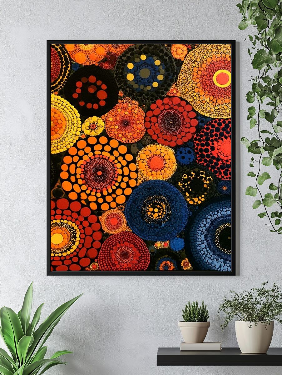 Colorful Dot Mandala Abstract Poster. — room view 4