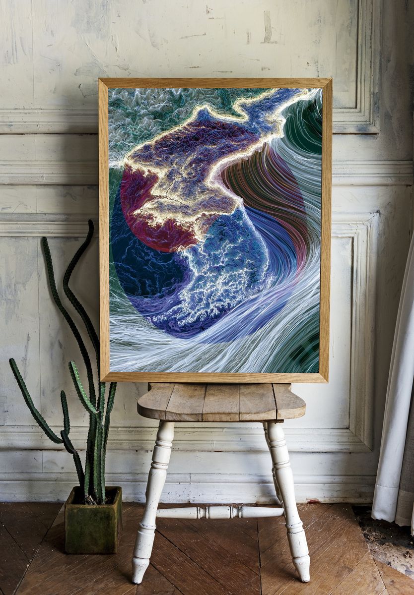 Cosmic Flow Abstract Poster. room preview