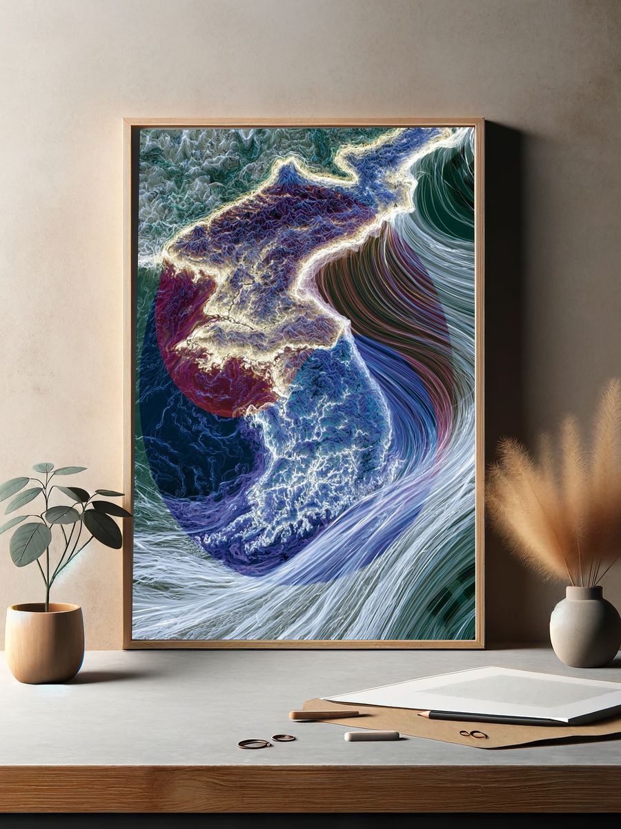 Cosmic Flow Abstract Poster. — room view 2