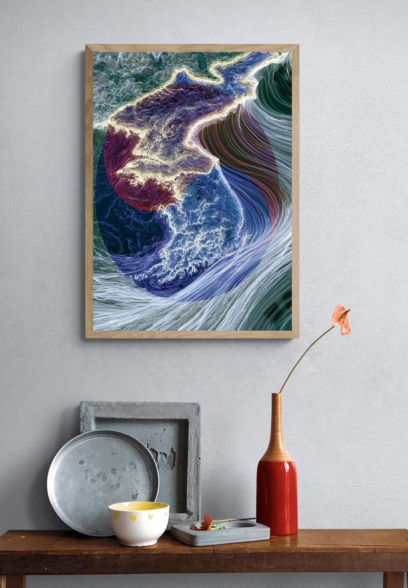 Cosmic Flow Abstract Poster. — room view 3