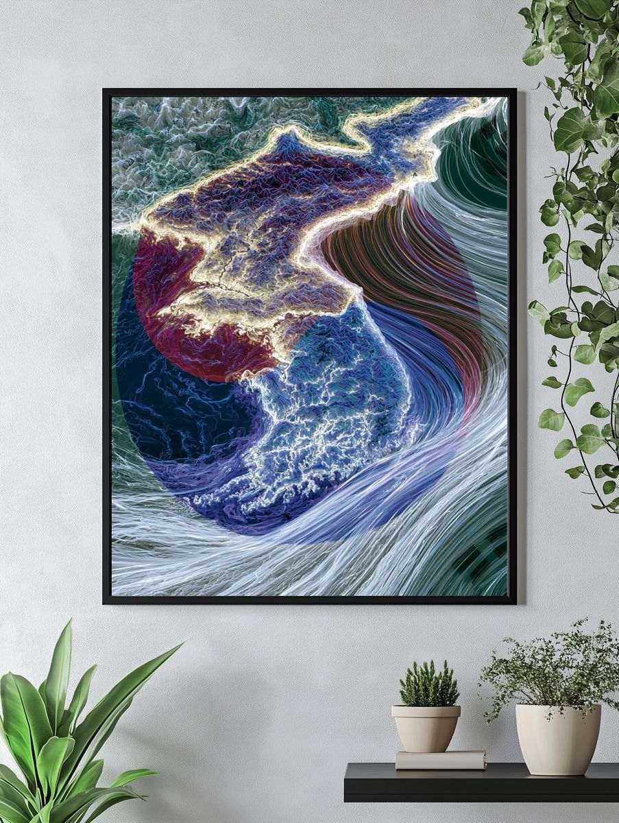 Cosmic Flow Abstract Poster. — room view 4