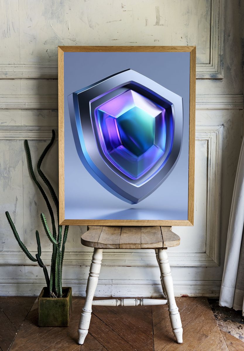 Crystal Shield Abstract Poster. room preview