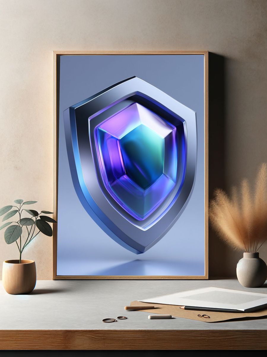 Crystal Shield Abstract Poster. — room view 2
