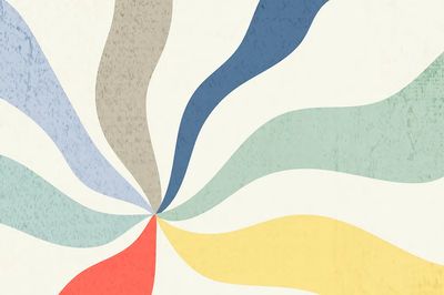 Bold color wavy sunburst effect. poster