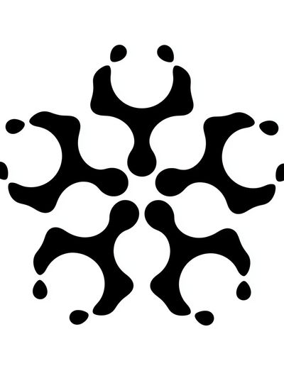 Black Symmetry Abstract Poster. poster