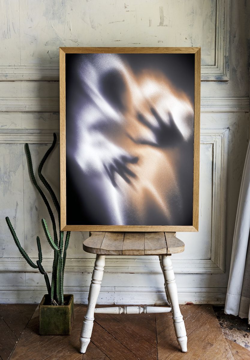 Abstract Light Forms Poster. room preview