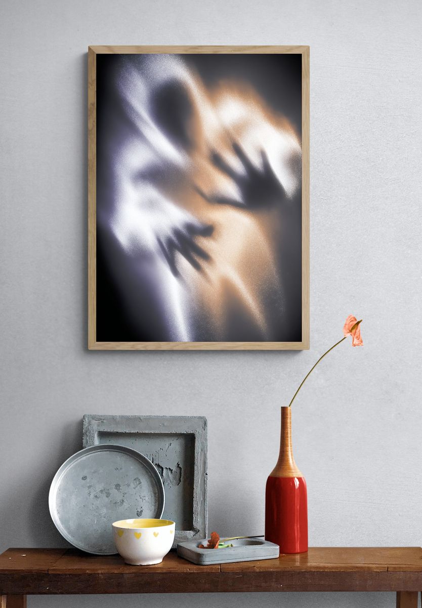 Abstract Light Forms Poster. — room view 3