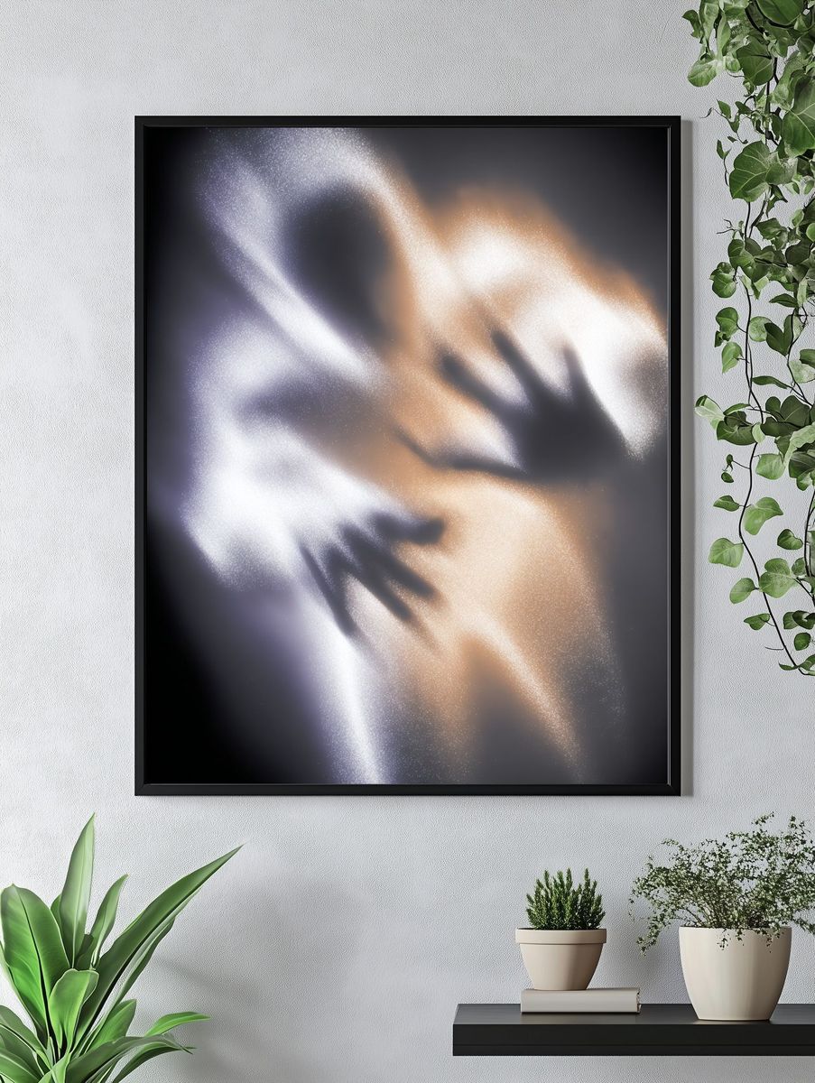 Abstract Light Forms Poster. — room view 4