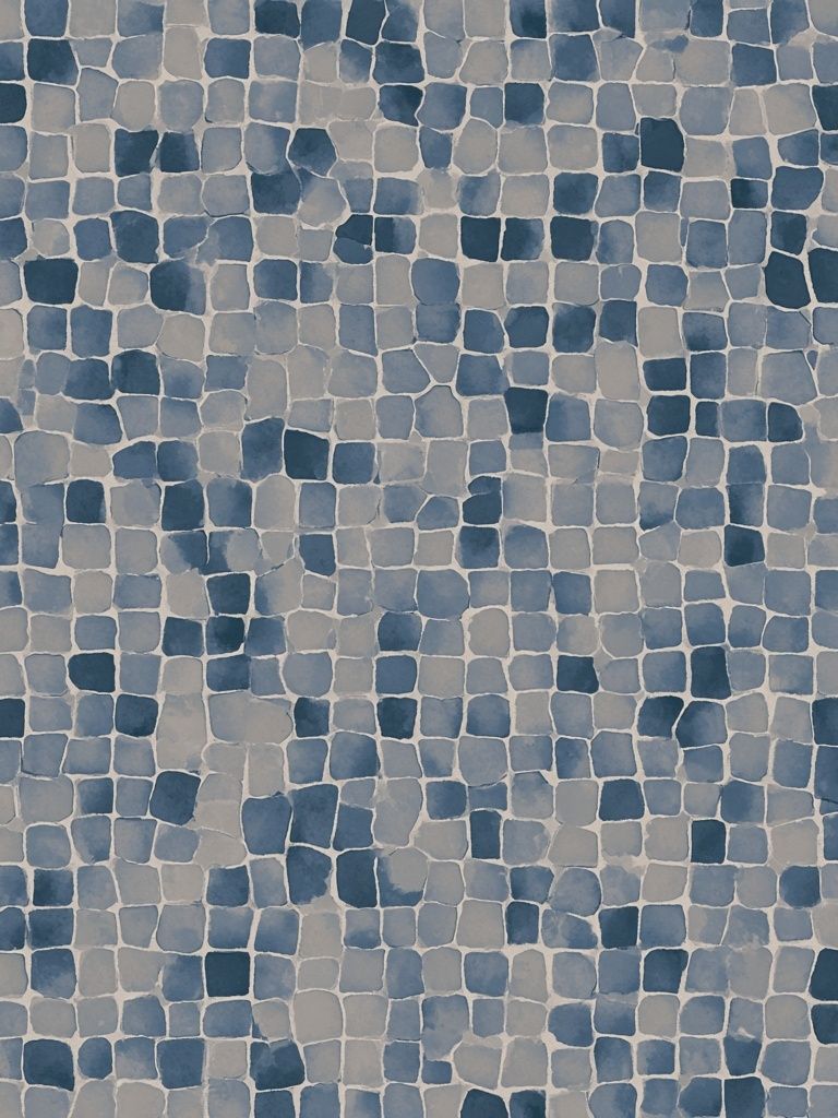 Blue Mosaic Texture Abstract Print. poster — abstract art