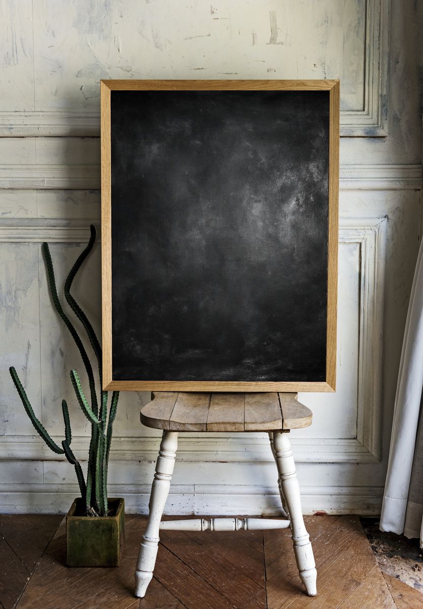 Charcoal Chalk Texture Poster. room preview