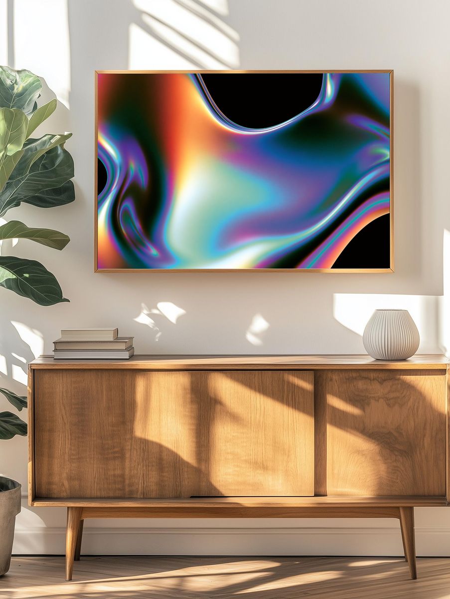 Prismatic Flow Abstract Poster. — room view 3