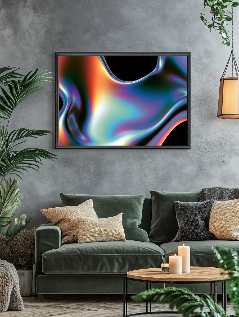 Prismatic Flow Abstract Poster. — room view 4