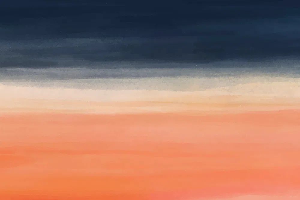 Orange blue watercolor background, desktop. poster detail