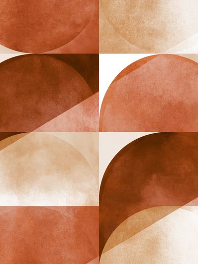 Terracotta Arc Abstract Poster.