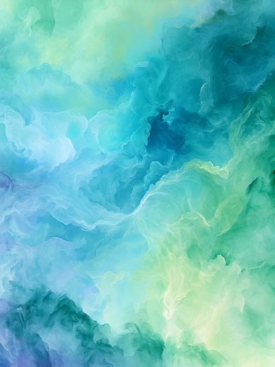 Aqua Cloudscape Abstract Poster. poster