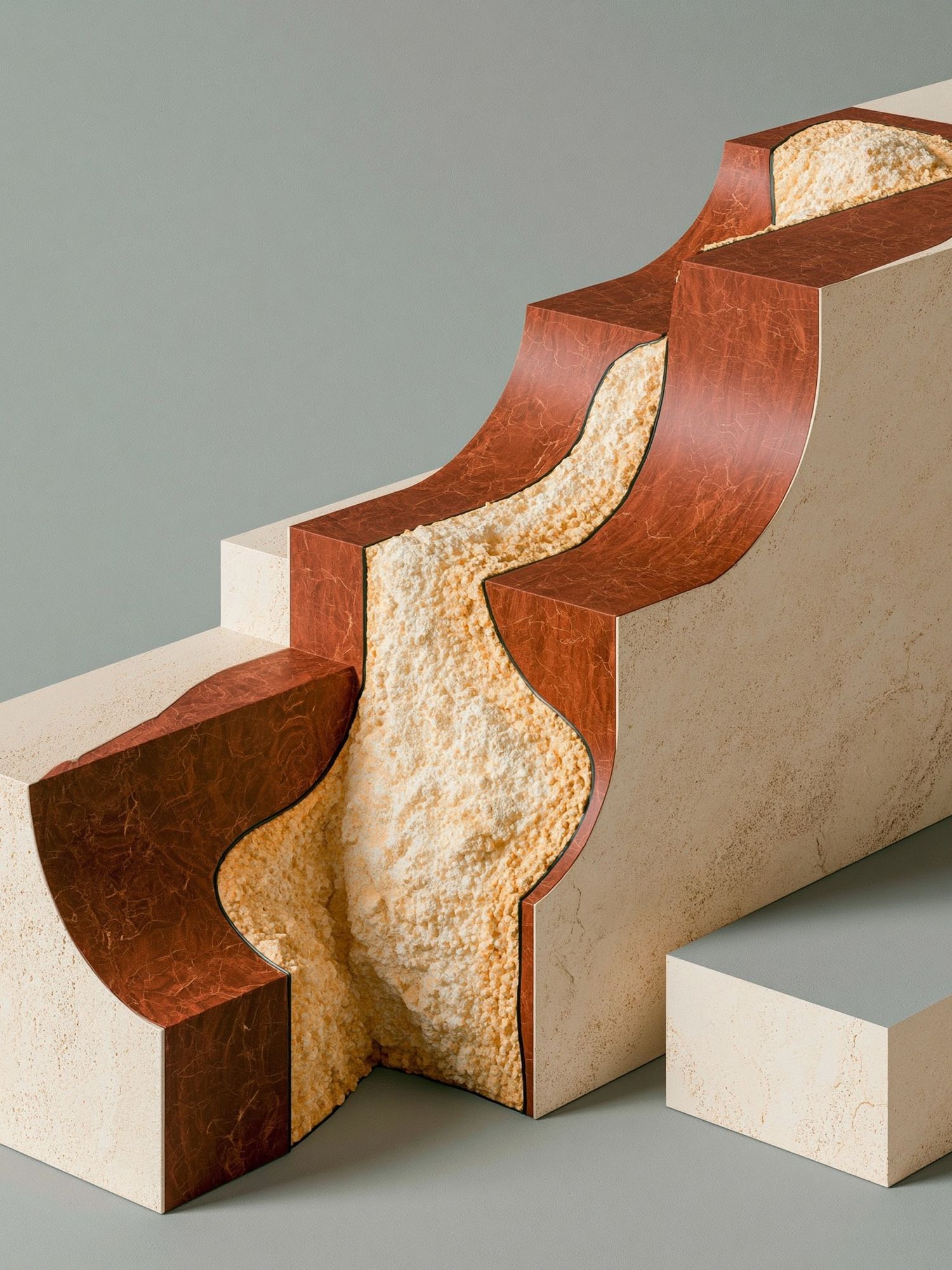 Sculptural Stone Abstract Poster. poster — abstract art