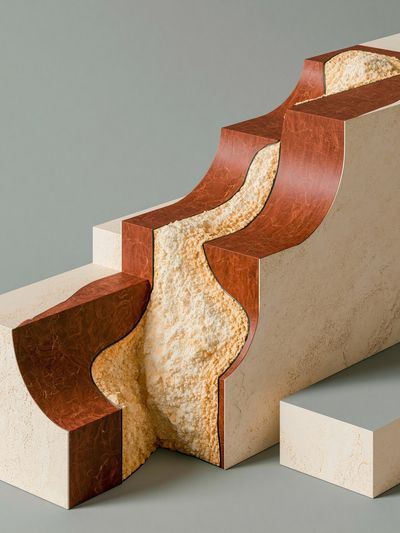 Sculptural Stone Abstract Poster.