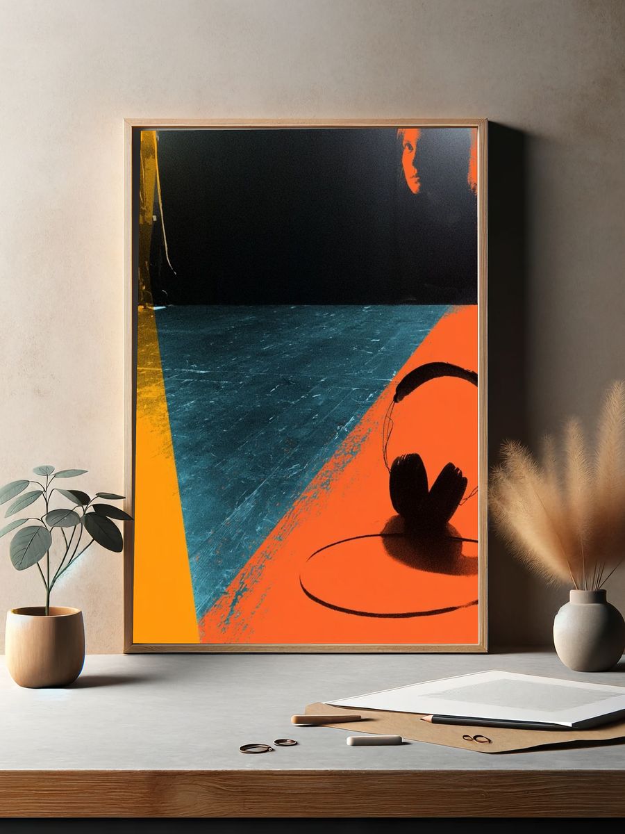 Abstract Neon Stage Poster. — room view 2