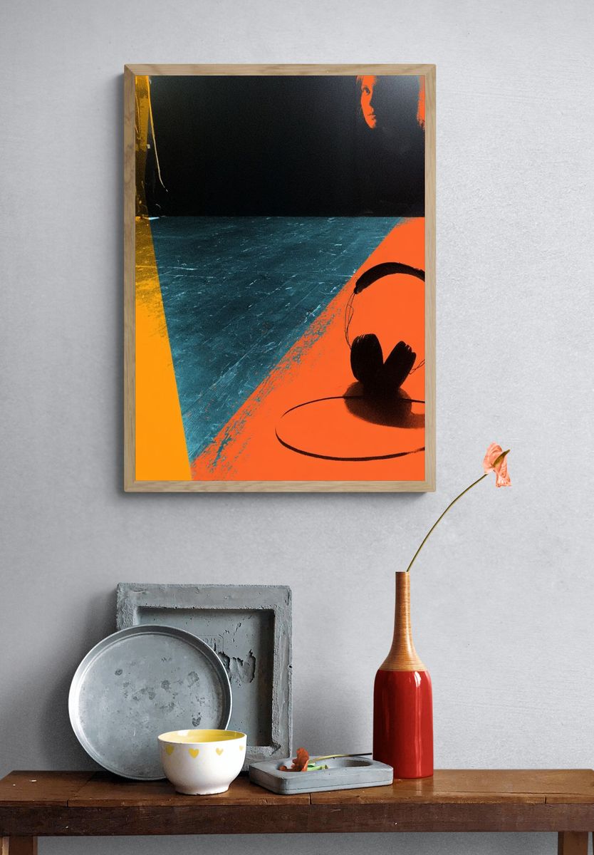 Abstract Neon Stage Poster. — room view 3