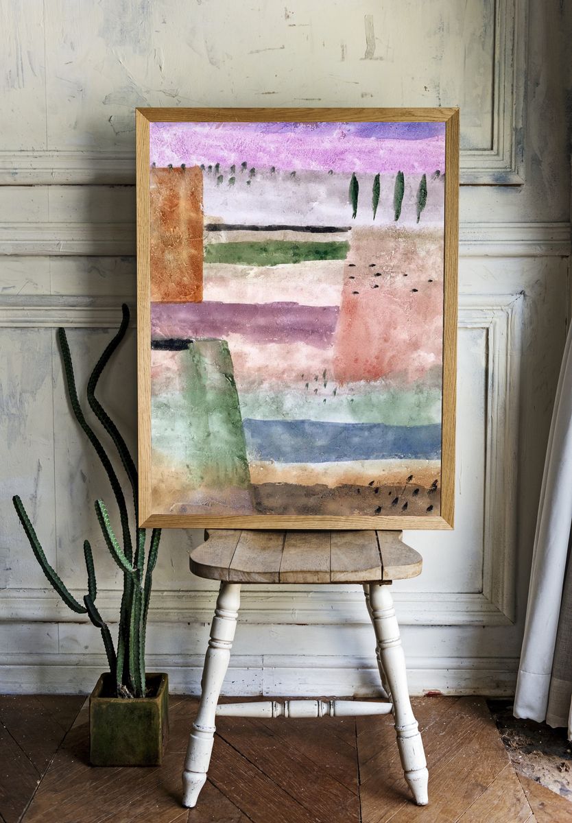 Landscape Poplars (1929) painting high. room preview