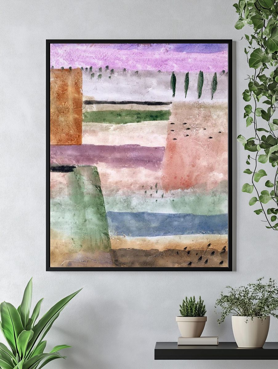 Landscape Poplars (1929) painting high. — room view 4