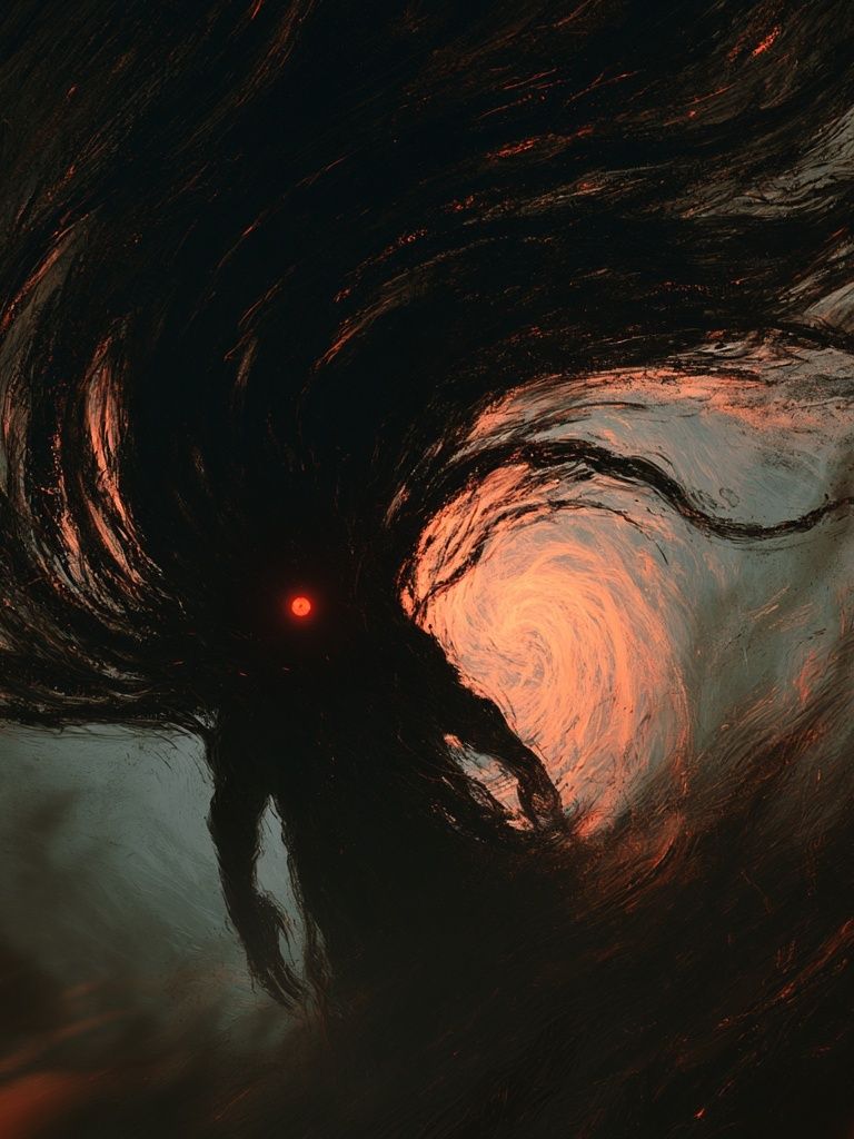 Cosmic Shadow Figure Abstract Print. poster — abstract art