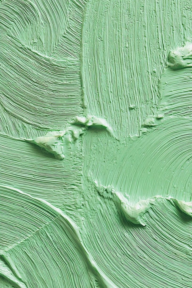 Mint Impasto Abstract Poster. poster detail