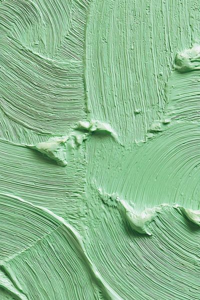 Mint Impasto Abstract Poster. poster