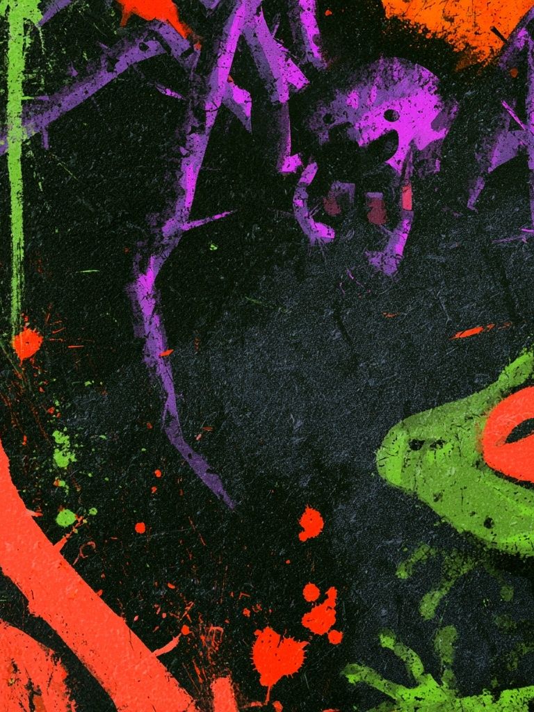 Neon Graffiti Abstract Poster. poster detail