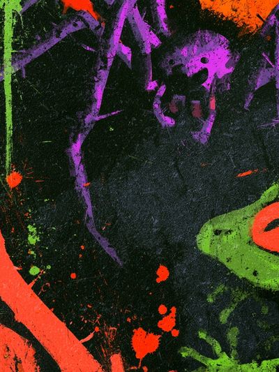 Neon Graffiti Abstract Poster.