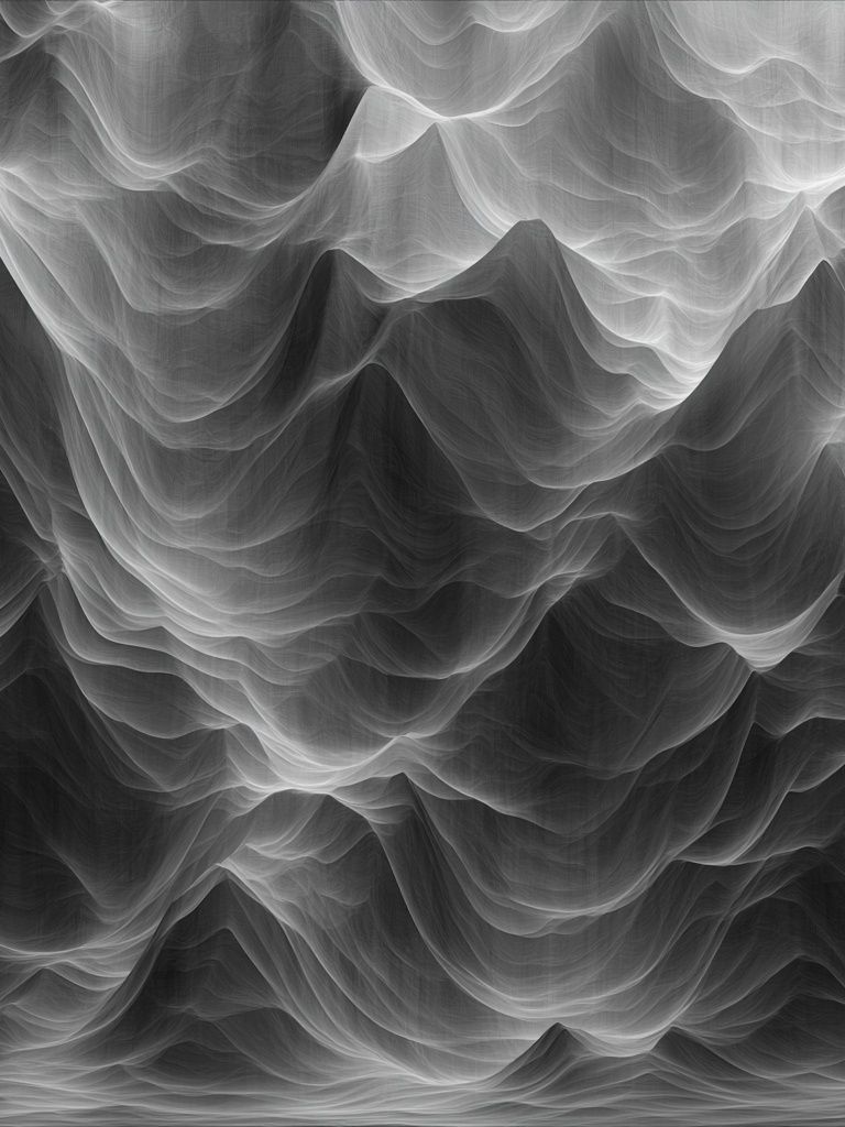 Monochrome Flow Abstract Poster. poster detail