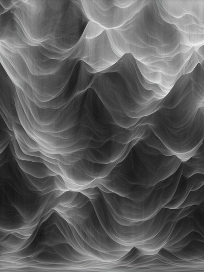 Monochrome Flow Abstract Poster.