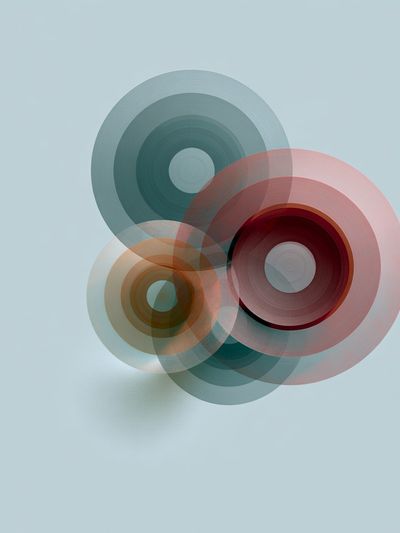 Overlapping Circles Abstract Poster.