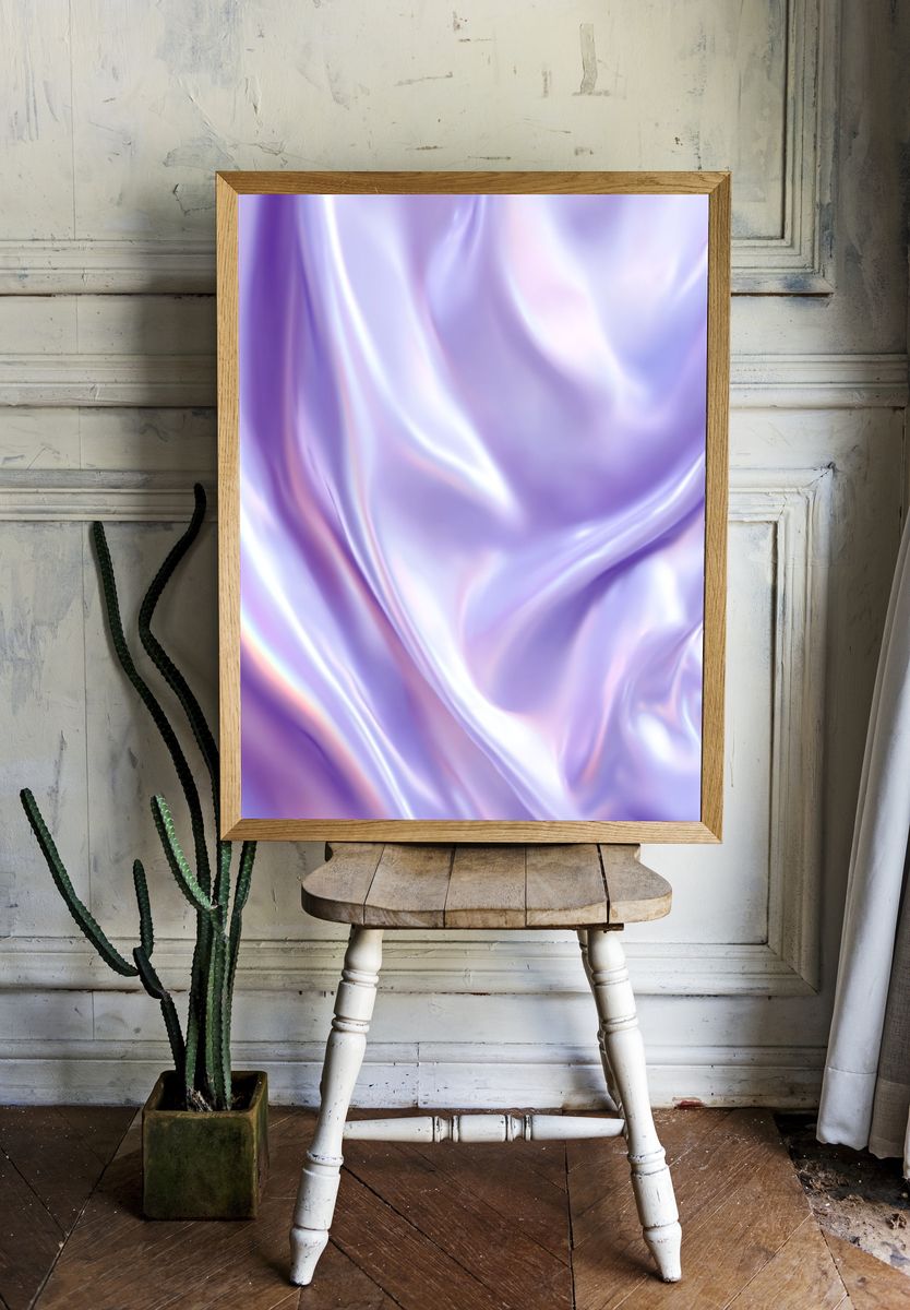 Lilac Silk Abstract Poster. room preview