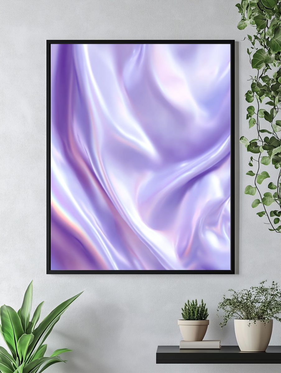 Lilac Silk Abstract Poster. — room view 4