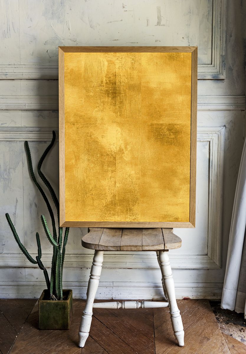 Golden Texture Abstract Poster. room preview