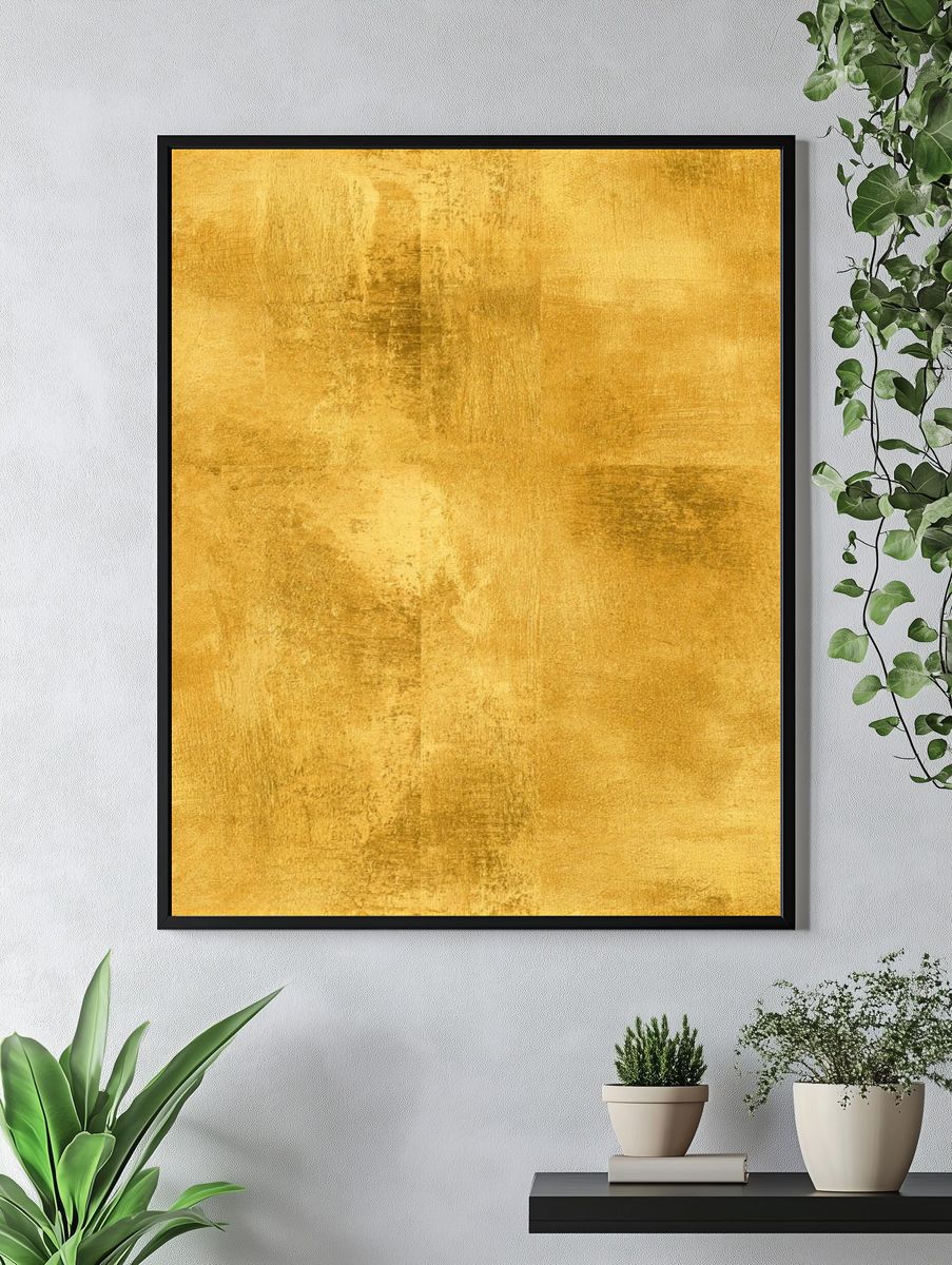 Golden Texture Abstract Poster. — room view 4