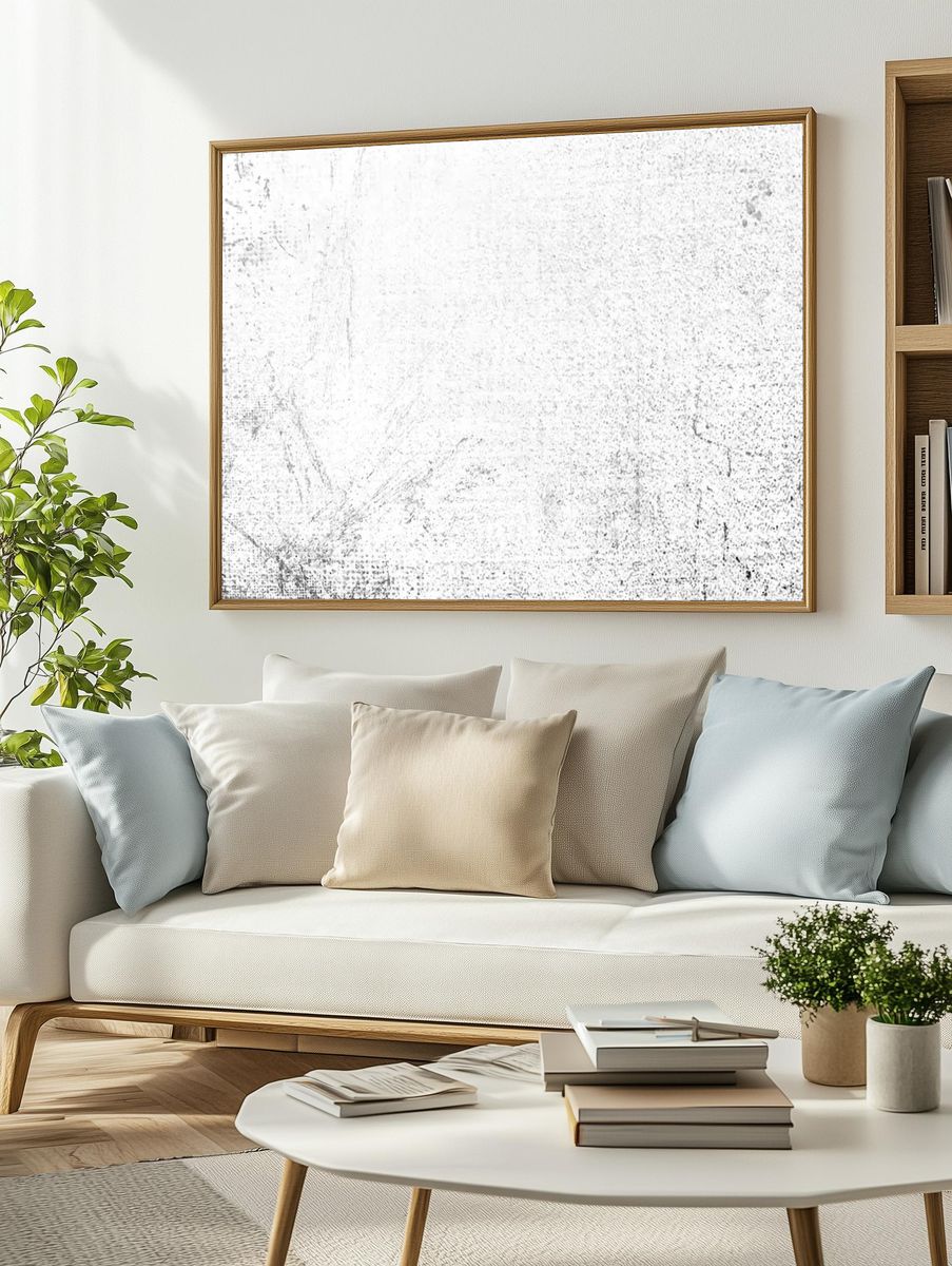 Grunge black white distressed textured. — room view 2
