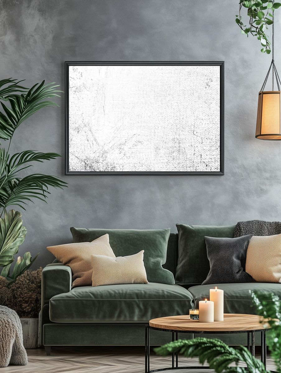 Grunge black white distressed textured. — room view 4