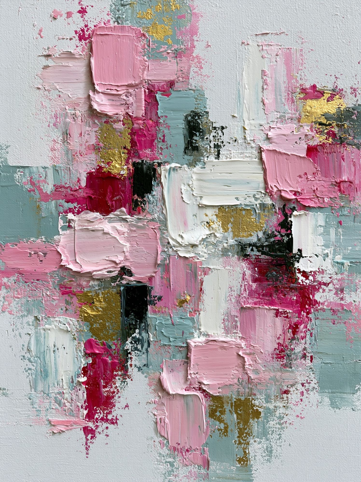 Pastel Impasto Abstract Poster. poster — abstract art