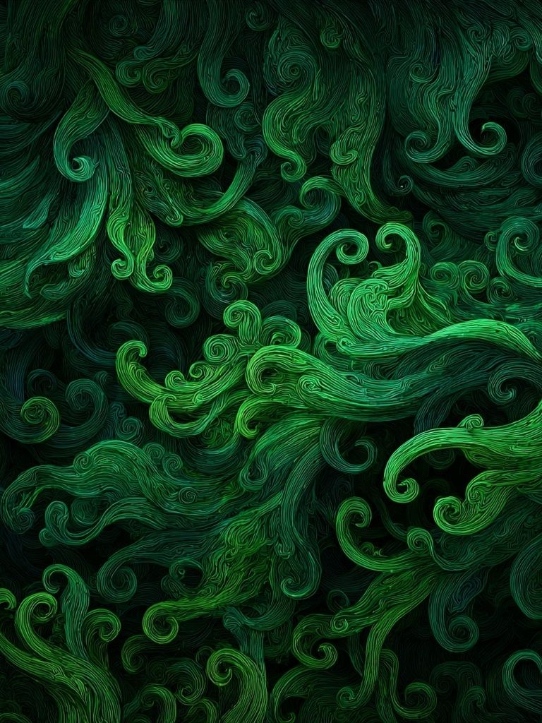 Emerald Swirl Abstract Poster. poster — abstract art