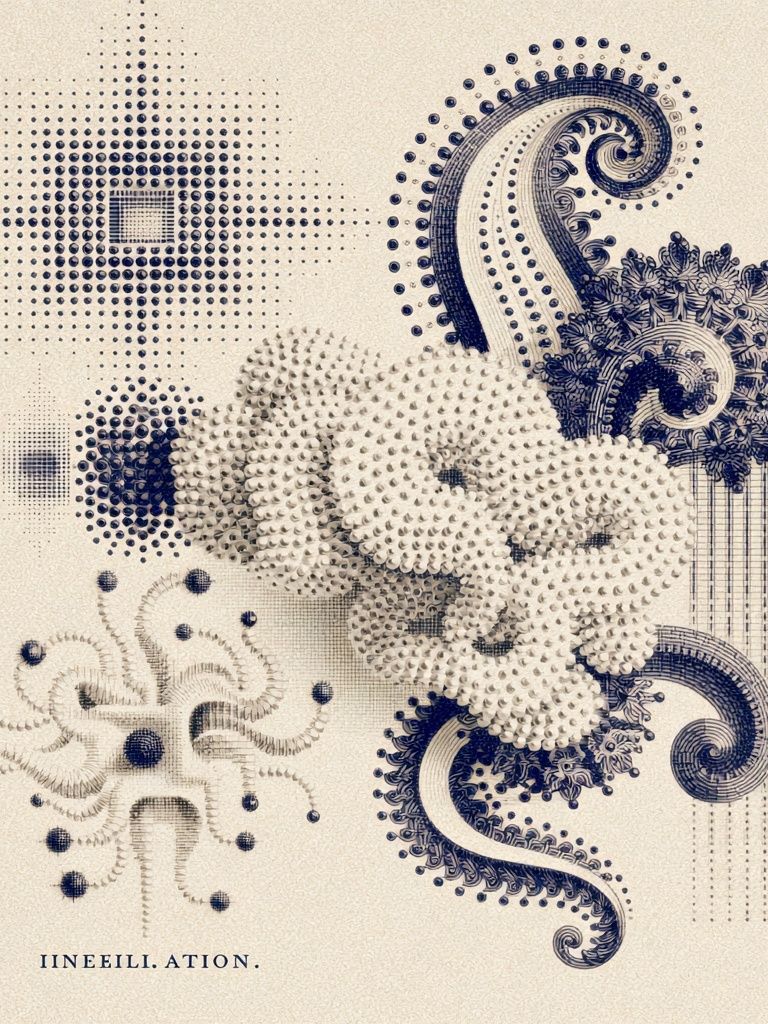 Ornate Abstract Dotwork Poster. poster — abstract art