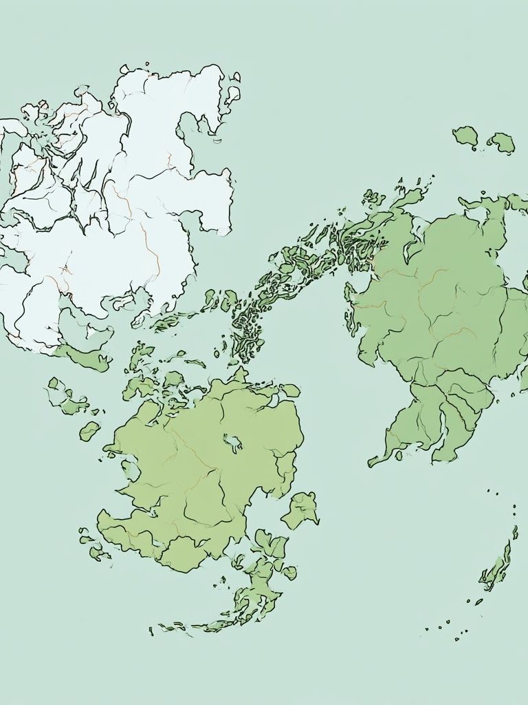 Abstract Arctic Map Poster. poster — abstract art
