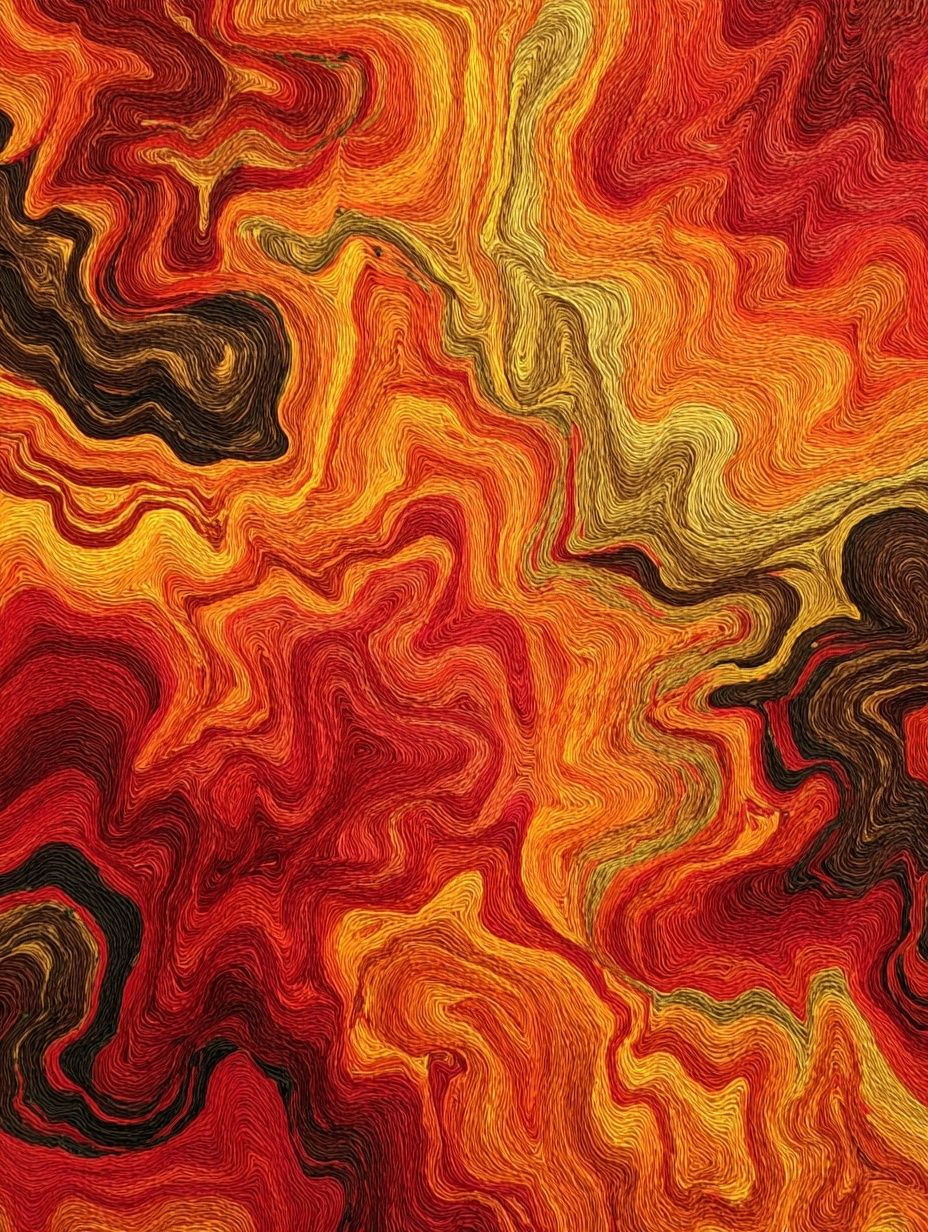 Molten Ember Abstract Print. poster — abstract art