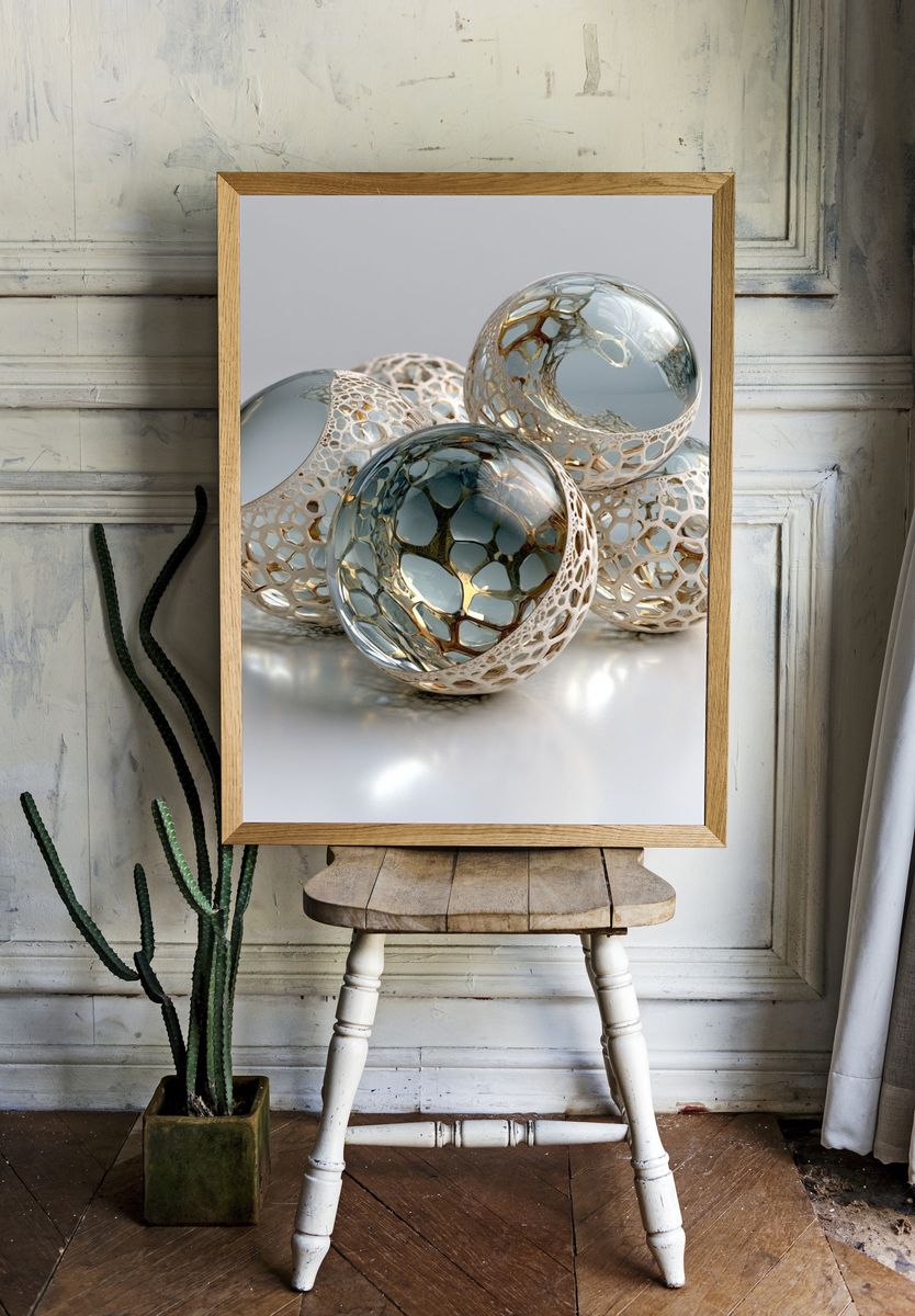 Glass Orb Abstract Poster. room preview