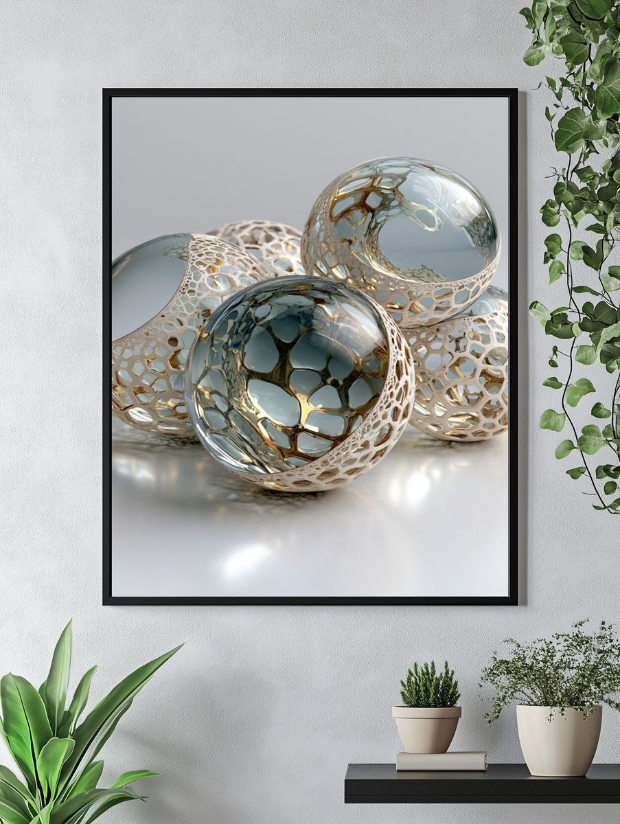 Glass Orb Abstract Poster. — room view 4